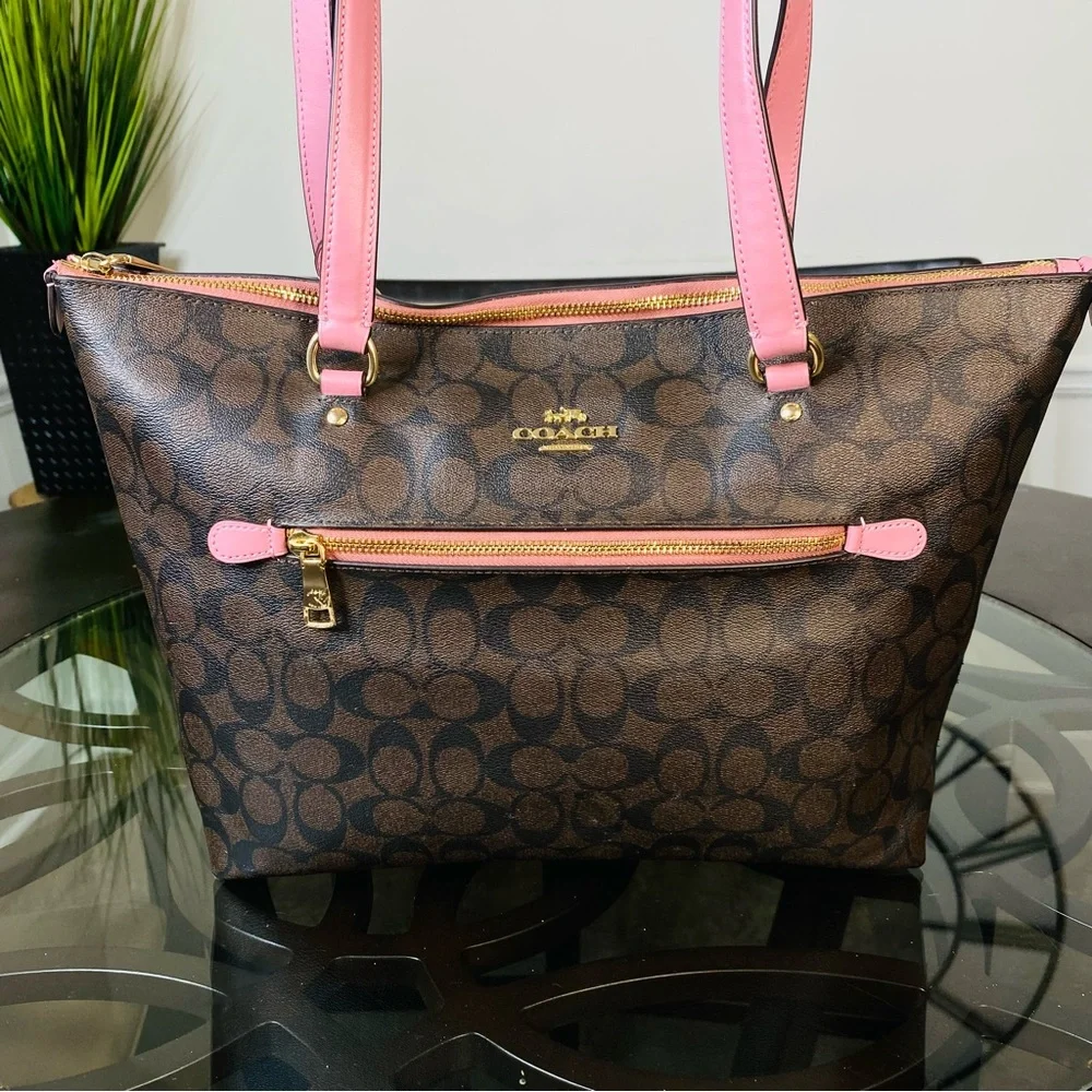 Coach Gallery Tote in Signature Canvas Large Size Brown Bag Women 79609 - Picture 4 of 16